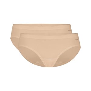 2 Pack Basics Organic Cotton Stretch - Bikini - Nude XLarge