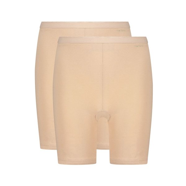2 Pack Basics Organic Cotton Stretch - Long Shorts - Nude XXLarge