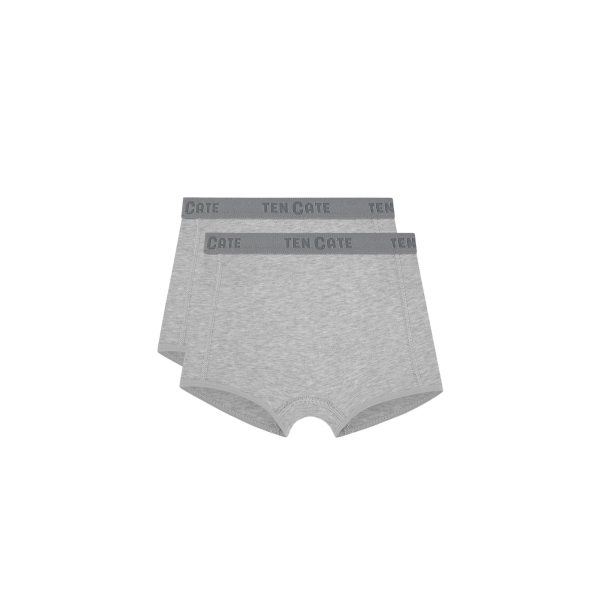 2 Pack Basics Organic Cotton Stretch - Shorts - Grey 14j
