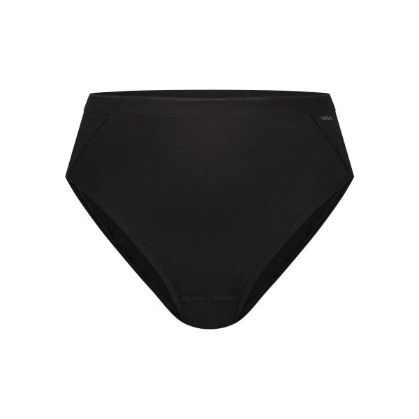Basics Organic Cotton Stretch - Highleg Shape - Zwart Large
