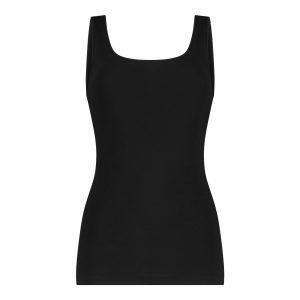 Basics Organic Cotton Stretch - Singlet - Zwart Small