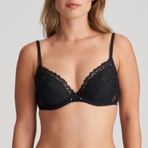 Jane - Push Up Bh Uitneembare Pads - Zwart 80D