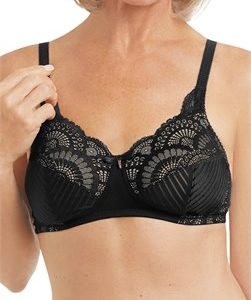 Karolina - Voorgevormde Prothese Bh Zonder Beugel - Black/Sand 90A