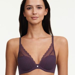 Norah Chic - Plunge Bh Gevuld - Aubergine 75C