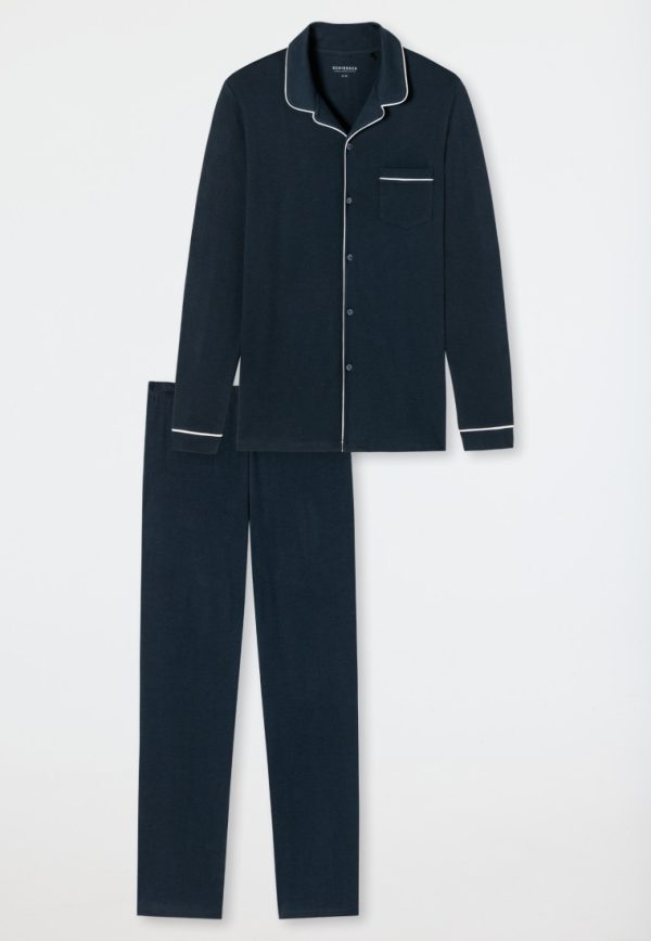 Pyjama Lang - Donkerblauw 52