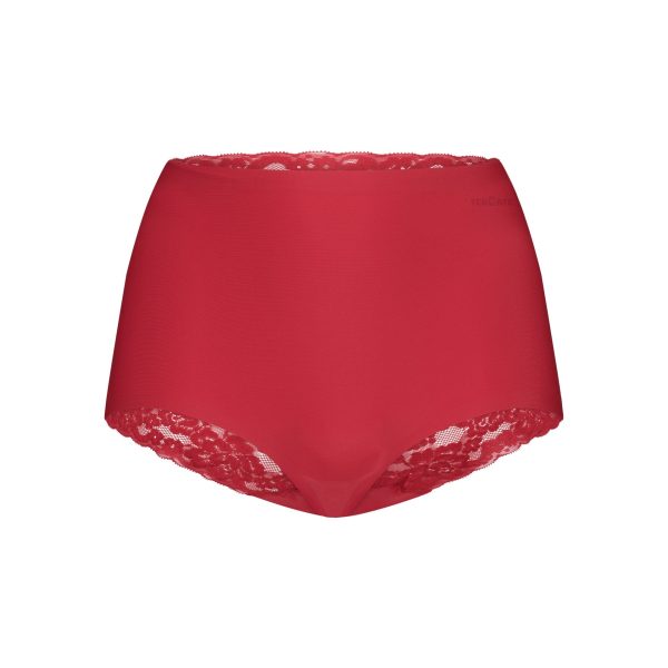 Secrets - Highwaist Lace - Red Small