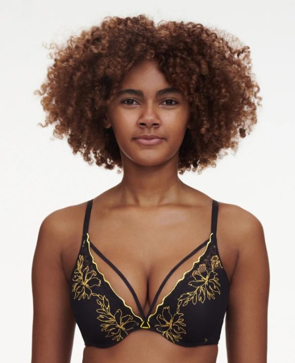 Spice - Push Up Bh - Zwart/Geel 70E