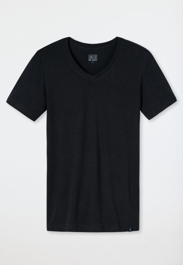 T-Shirt V-hals - Donkerblauw Large