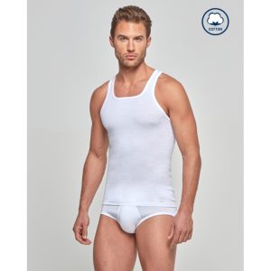 Singlet - katoen wit