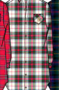 Cream plaid - Nachtkleed - wit