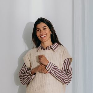 Donna - Cable Knit Top - Latte