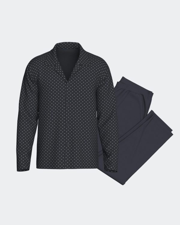Heren Pyjama - blauw/logo