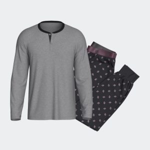 Pyjama - Grijs / logo