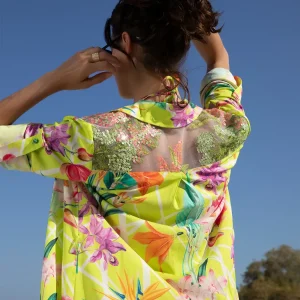 Fleurs Splendeur - Hemdkleed - Lime