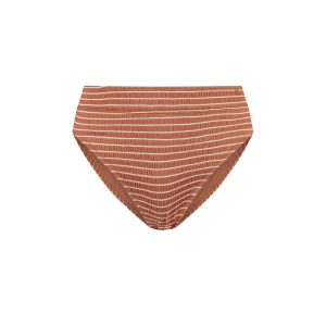 206A - Hoge taille Bikini - Caramel stripe