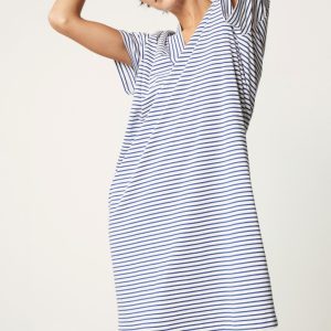 FEANNE - Kleed met mouwen - Cobalt blue stripe