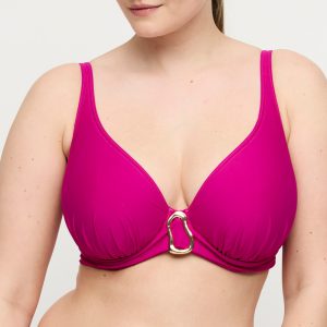Uvita - Plunge Bikini - Deep Magenta